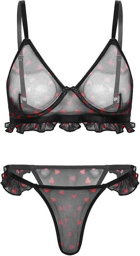 Iixpin Damen Dessous Set Erotische Unterw Sche Zweiteiler Mesh Lingerie