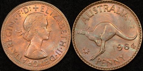 Australia 1964m Penny Choice Uncirculated The Purple Penny