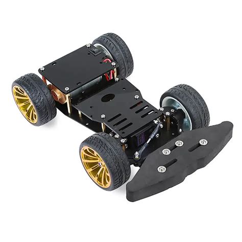 Elecrow 4wd Rc Smart Car Chassis For Arduino Platform With S3003 Metal Servo Bearing Kit