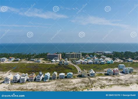 Drone Photography of the Beach at Fort Morgan, Alabama Stock Photo ...