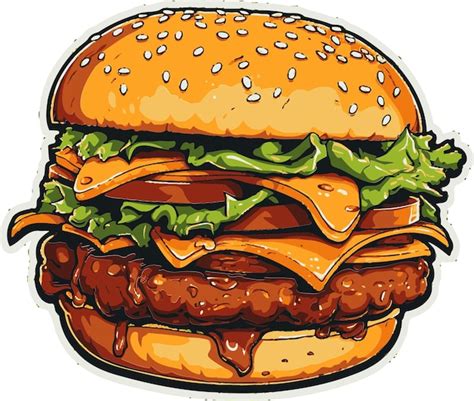 Premium Vector Vector Burgers Graphic Assets Burger Vector Illustrations Pack