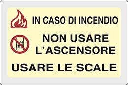 Cartello In Caso Di Incendio Non Usare L Ascensore Pixlemon