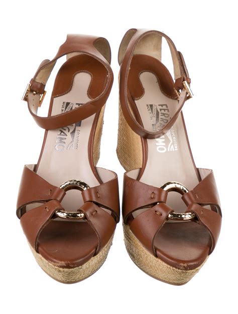 Salvatore Ferragamo Leather Sandals Brown Sandals Shoes Sal175235 The Realreal