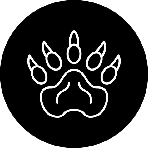 bear paw Vector Icon Style 22544869 Vector Art at Vecteezy