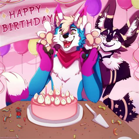 Commission Furry Birthday Party Suprice Cake By Nethermation On Deviantart