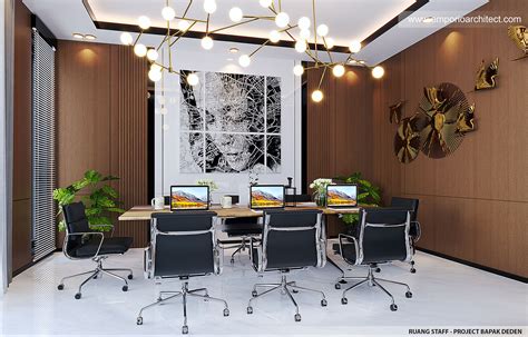 Desain Ruang Kerja Interior Kantor Dan Mes Karyawan Modern Lantai