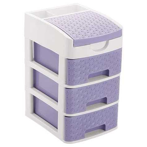 Liza Assorted Colour Plastic Tabloid 3 Table Drawer Jiomart