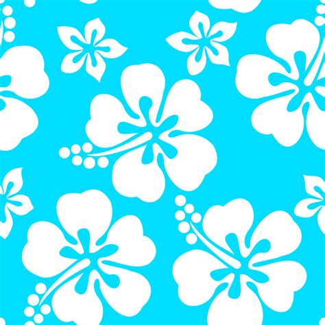 A Blue Background With White Flowers And Leaves