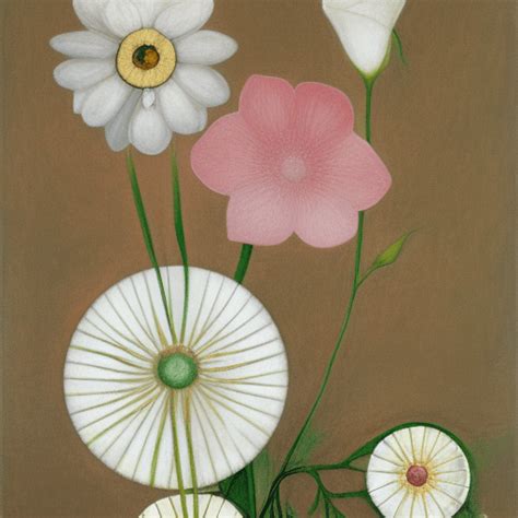 Hilma Af Klint Realistic Flowers · Creative Fabrica