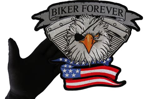 Biker Forever Eagle Large Back Patch Thecheapplace