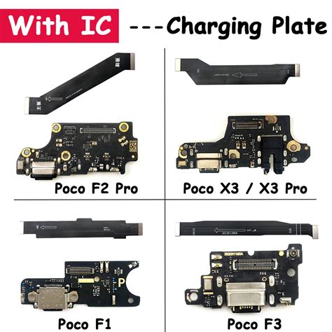 Placa De Conector De Carga Poco F Pro Cable Flexible Y Placa Base