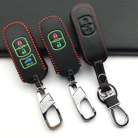 Top Layer Leather Genuine Leather Car Key Case For Mazda 2 CX 7 CX 9