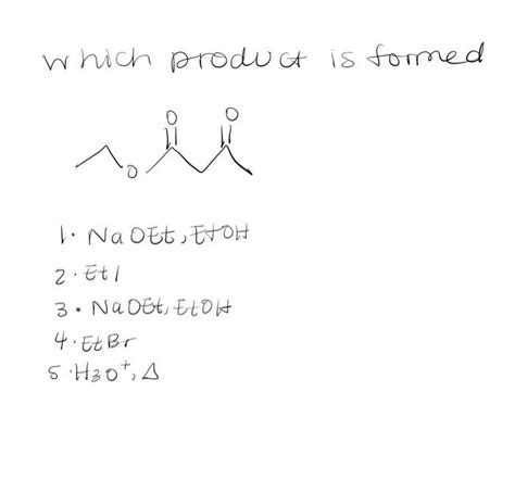 Solved Which Product Is Formed Sli Nao Et Etoh Et Chegg