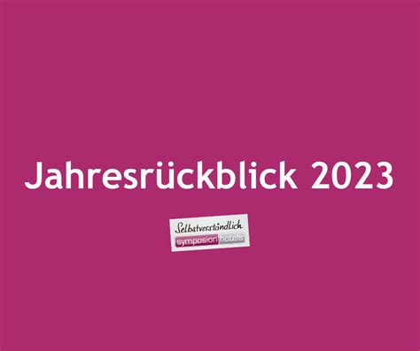 Jahresrückblick 2023