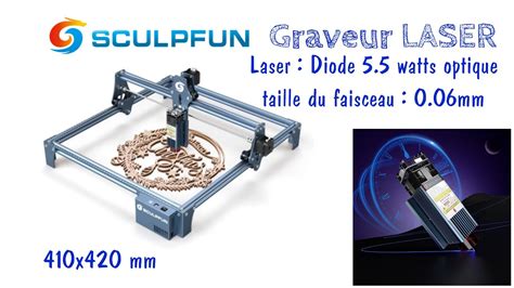 Gravure D Coupe Laser Avec La Sculpfun S Montage Et Essais Youtube