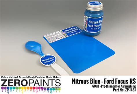 Nitrous Blue Ford Focus Rs Paint 60ml Zp 1431 Zero Paints