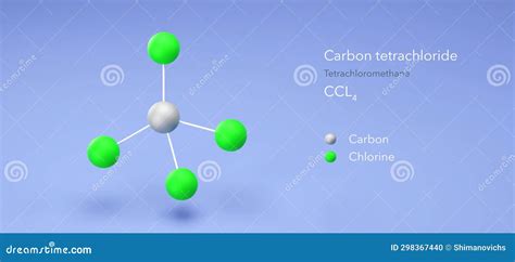 Carbon Tetrachloride Molecule, Molecular Structures, Carbon Tet, 3d ...