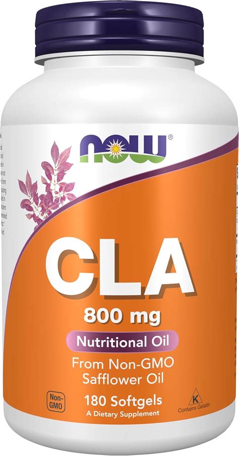 NOW Suplementos CLA ácido linoleico conjugado 800 mg aceite