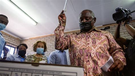 President Ramaphosa Votes In Soweto Urges South Africans To Vote