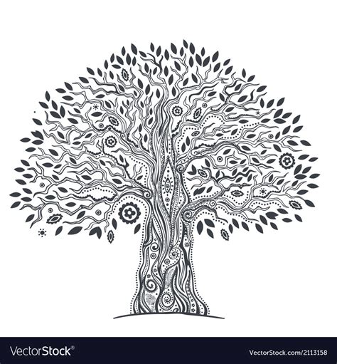 Unique ethnic tree of life Royalty Free Vector Image