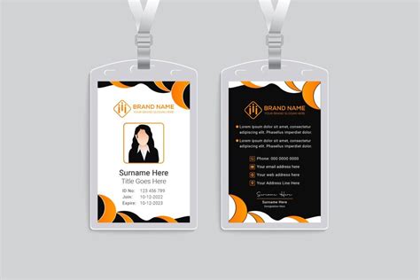 Premium Vector Modern Id Card Template