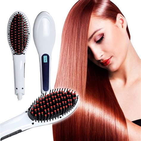 Coastacloud Hair Straightener Brush With Led Display Portable