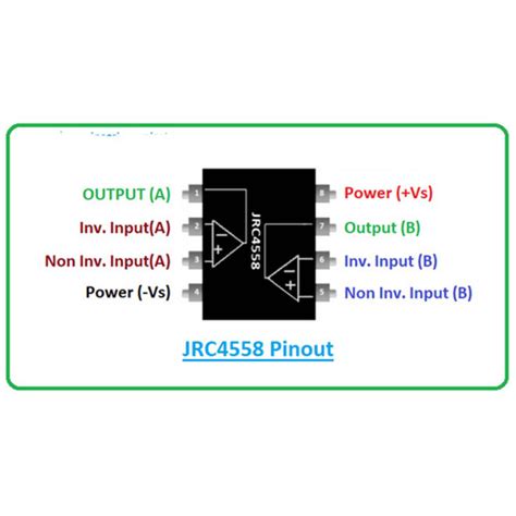 JRC4558 Dual Operational Amplifier Equivalent Pinout