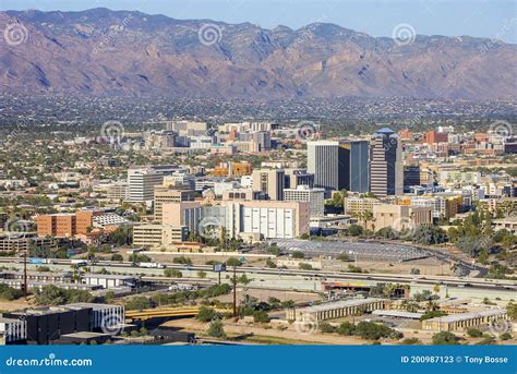 downtown tucson arizona closeup editorial stock photo image