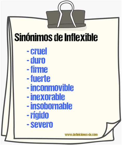 Sinónimos de «inflexible»