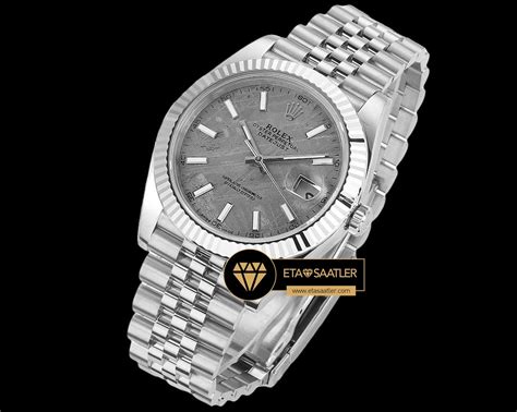 Rolex Datejust 3235 Gri Göktaşı Kadran 41mm Jubile Super Clone ETA