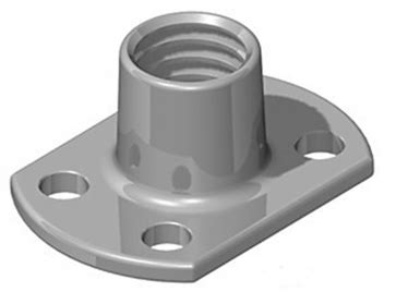 Fastener Data Metric Coarse Tee Nut Slab Base And Holes Mild