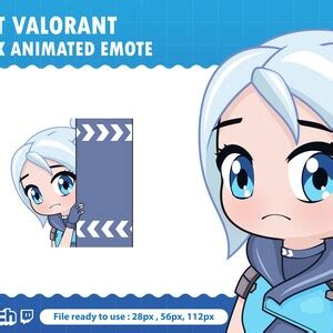 Jett Valorant Lurk Animated Emote For Twitch Twitch Animated Emote Etsy