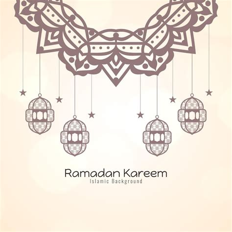 Free Vector Beautiful Ramadan Kareem Islamic Traditional Festival