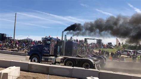 Semi Drag Races Onaway Big Rig Challenge Youtube