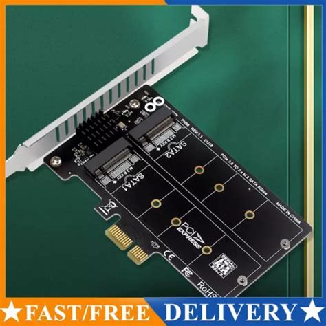 M 2 SATA TO PCIE Dual Disk Array Card Double Disc Adapter Board Support