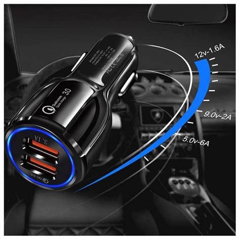 Chargeur Voiture Rapide Quick Charge W Dc X Usb Noir