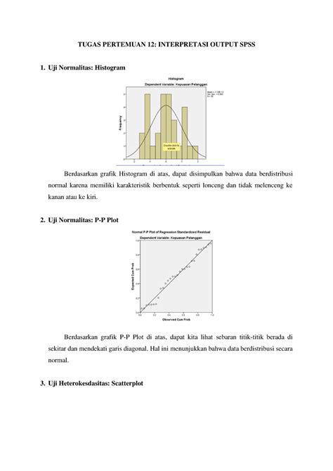 Interpretasi Output Spss Tugas Pertemuan Interpretasi Output Spss