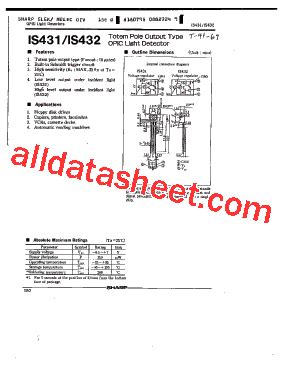 IS432 Datasheet PDF Sharp Corporation