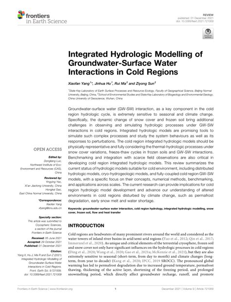 PDF Integrated Hydrologic Modelling Of Groundwater Surface Water