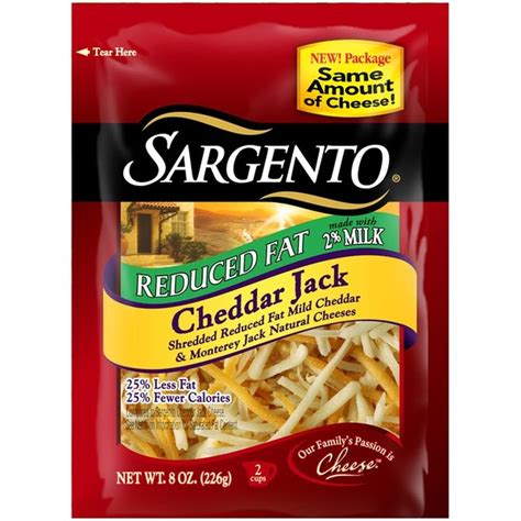 Sargento Reduced Fat Cheddar Jack Shredded Cheese 8 Oz Instacart