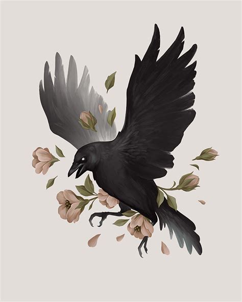 Society6 Raven Art Crow Art Illustration Art