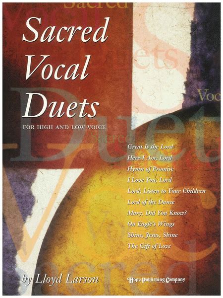 Sacred Vocal Duets For High And Low Voice By Lloyd Larson Low Voice