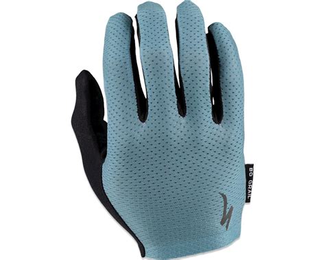 Specialized Mens Body Geometry Grail Long Finger Gloves Dusty Turquoise Performance Bicycle