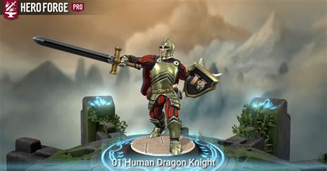 01 Human Dragon Knight Made With Hero Forge