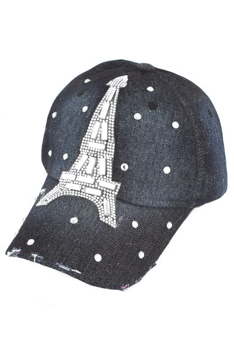 Eiffel Tower Studded Jewel Hat Hats