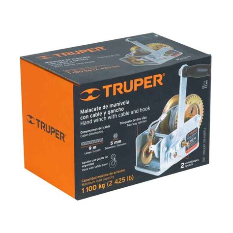 Templadora De Manivela 1100 Kg Con Cable Truper 14721 Distribuidor