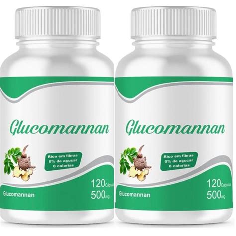 Como Tomar O Glucomannan - Glucomannan 240 cápsulas 500mg Kit 2 frascos de 120 caps glucomanan ...