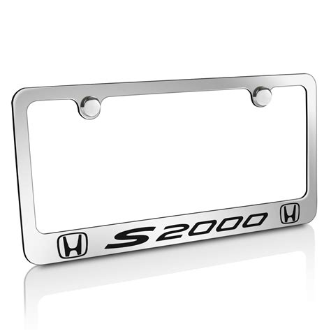 Honda S2000 Dual Logos Chrome Metal License Plate Frame