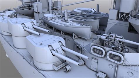 ArtStation - BATTLESHIP HMS RODNEY | Game Assets