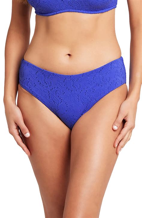 Sea Level Brief Bikini Bottoms Azure Editorialist